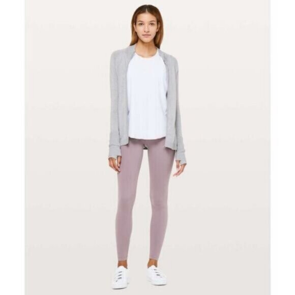 Lululemon Time To Thrive Wool Jacket Heathered Silver Drop Size 4 - Picture 2 of 8